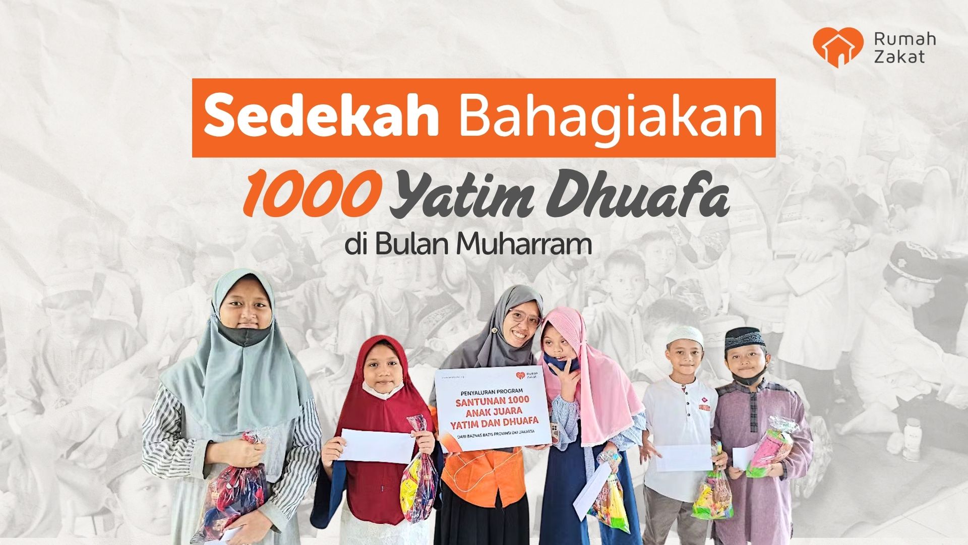 Sedekah Bahagiakan 1000 Yatim dan Dhuafa