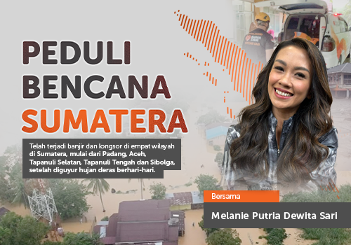 Melanie Putria Dewitasari Peduli Banjir Sumatera