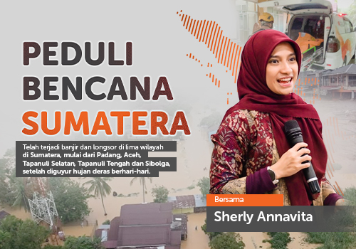 Sherly Anavita Peduli Banjir Sumater